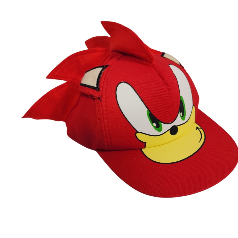 Sonic The Hedgehog‎ Red Spiky Face Baseball Cap Kids Youth Adjustable